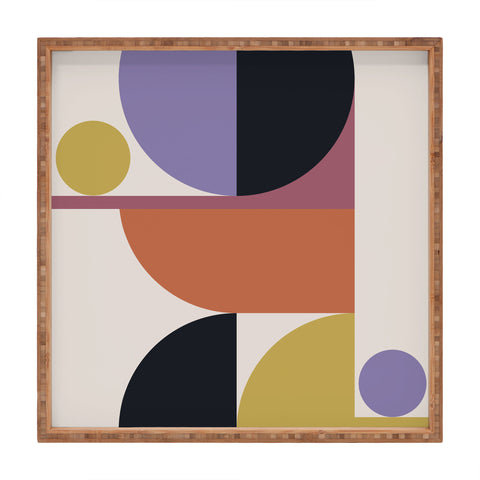Colour Poems Mid Century Modern Abstract Square Tray