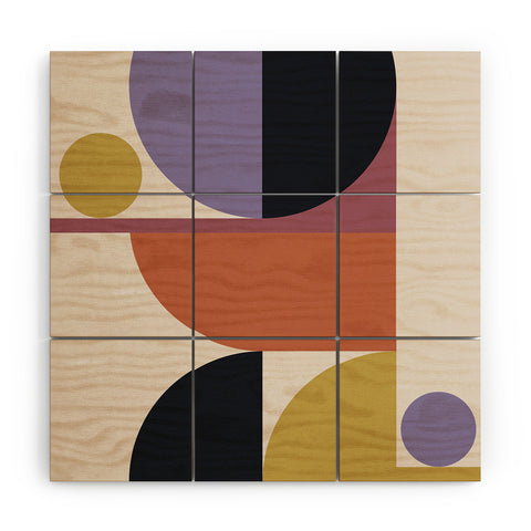 Colour Poems Mid Century Modern Abstract Wood Wall Mural