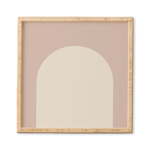 Colour Poems Minimal Arch Neutral Pink Framed Wall Art