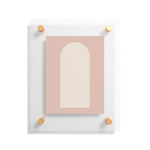 Colour Poems Minimal Arch Neutral Pink Floating Acrylic Print