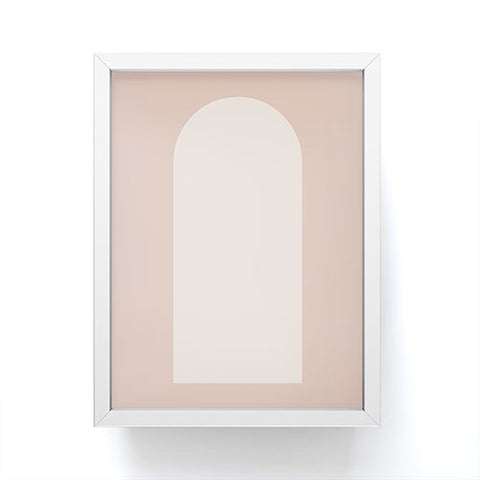 Colour Poems Minimal Arch Neutral Pink Framed Mini Art Print