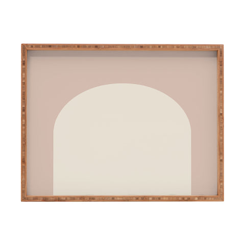 Colour Poems Minimal Arch Neutral Pink Rectangular Tray