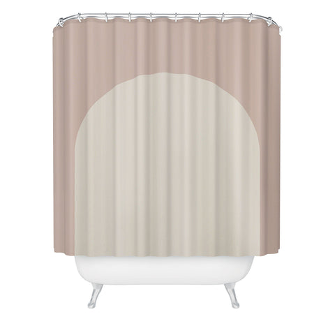 Colour Poems Minimal Arch Neutral Pink Shower Curtain