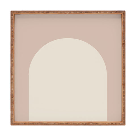 Colour Poems Minimal Arch Neutral Pink Square Tray