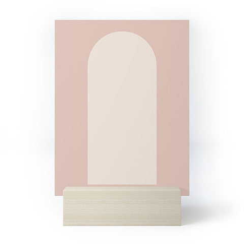 Colour Poems Minimal Arch Neutral Pink Mini Art Print
