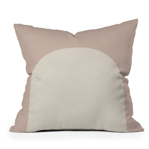 Colour Poems Minimal Arch Neutral Pink Throw Pillow