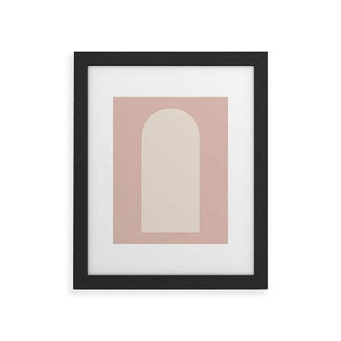 Colour Poems Minimal Arch Neutral Pink Framed Art Print