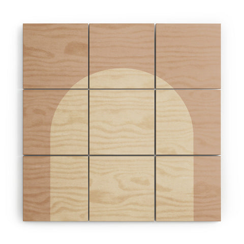 Colour Poems Minimal Arch Neutral Pink Wood Wall Mural