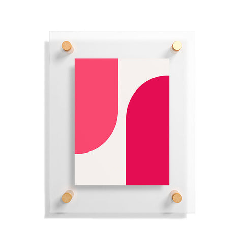 Colour Poems Minimal Arch Viva Magenta Floating Acrylic Print