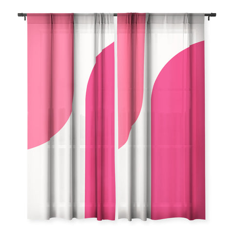 Colour Poems Minimal Arch Viva Magenta Sheer Non Repeat