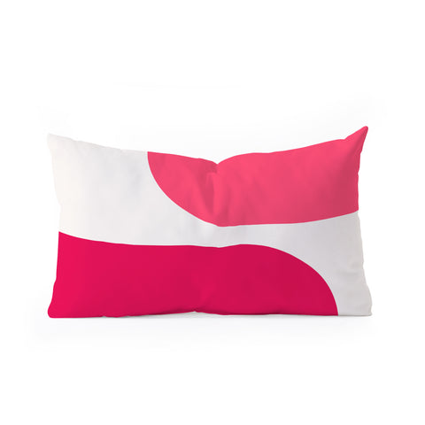 Colour Poems Minimal Arch Viva Magenta Oblong Throw Pillow