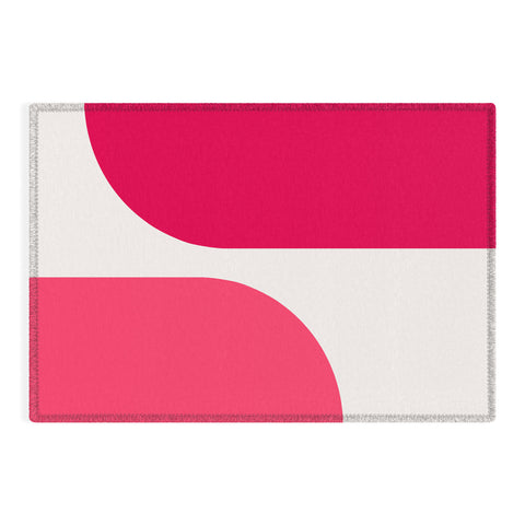Colour Poems Minimal Arch Viva Magenta Outdoor Rug
