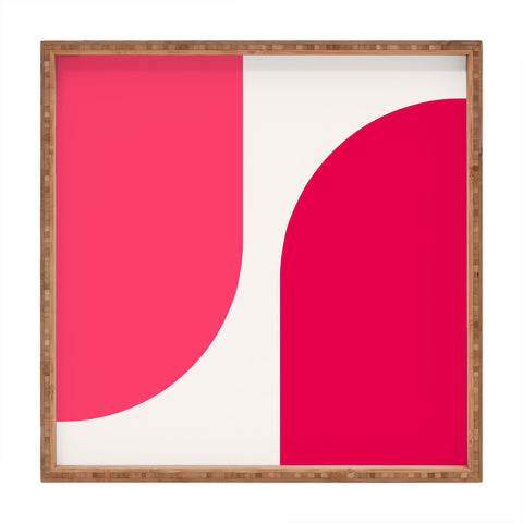 Colour Poems Minimal Arch Viva Magenta Square Tray