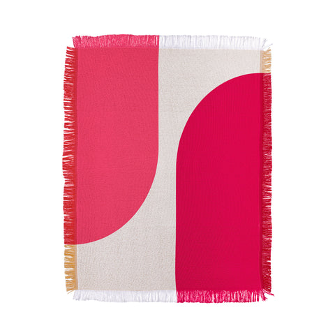 Colour Poems Minimal Arch Viva Magenta Throw Blanket