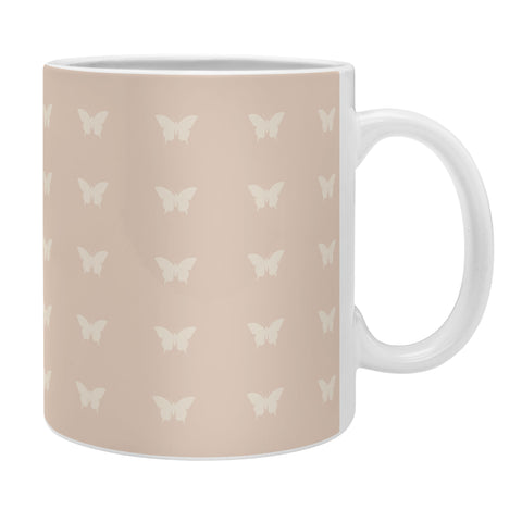 Colour Poems Minimal Butterfly Pattern Neutral Coffee Mug