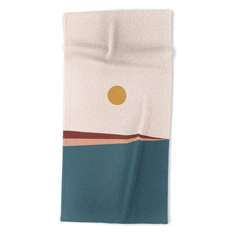Colour Poems Minimal Horizon III Beach Towel