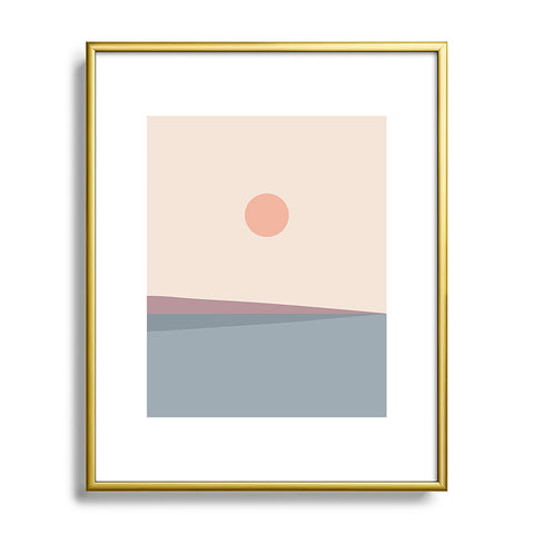 Colour Poems Minimal Horizon XII Metal Framed Art Print