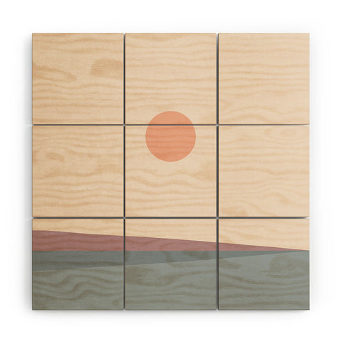 Colour Poems Minimal Horizon XII Wood Wall Mural
