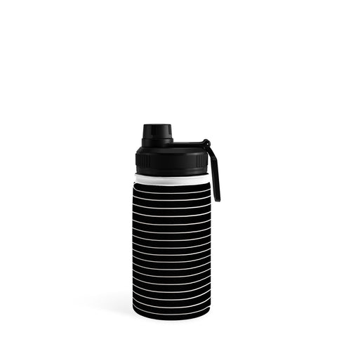 Colour Poems Minimal Line Curvature Black Water Bottle