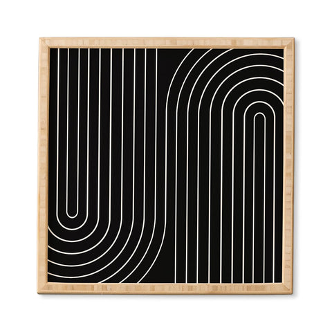 Colour Poems Minimal Line Curvature Black Framed Wall Art