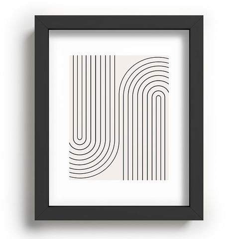 Colour Poems Minimal Line Curvature Black and White Recessed Framing Rectangle