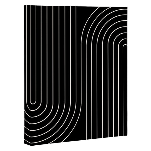 Colour Poems Minimal Line Curvature Black Art Canvas