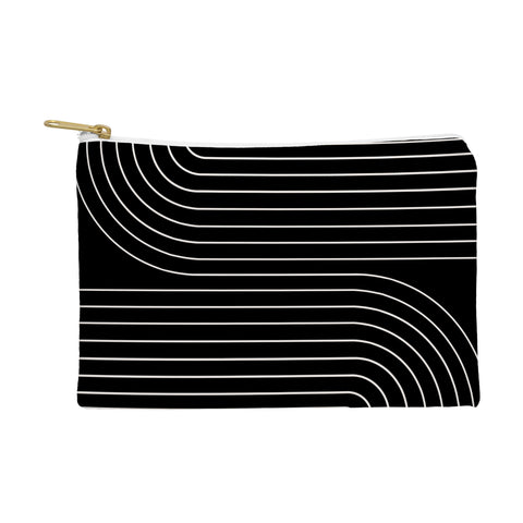 Colour Poems Minimal Line Curvature Black Pouch
