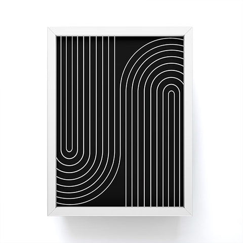 Colour Poems Minimal Line Curvature Black Framed Mini Art Print