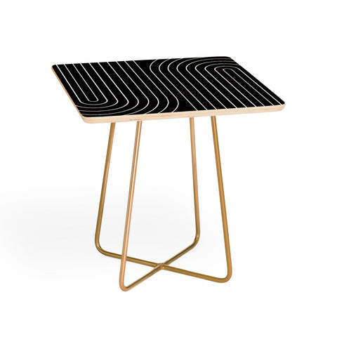 Colour Poems Minimal Line Curvature Black Side Table