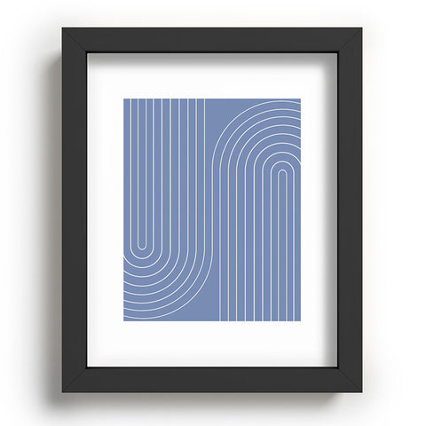 Colour Poems Minimal Line Curvature Blue II Recessed Framing Rectangle
