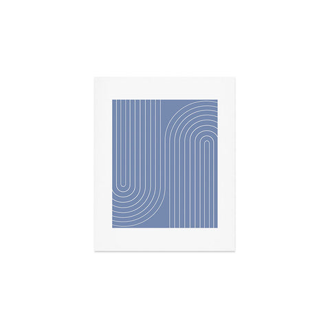 Colour Poems Minimal Line Curvature Blue II Art Print