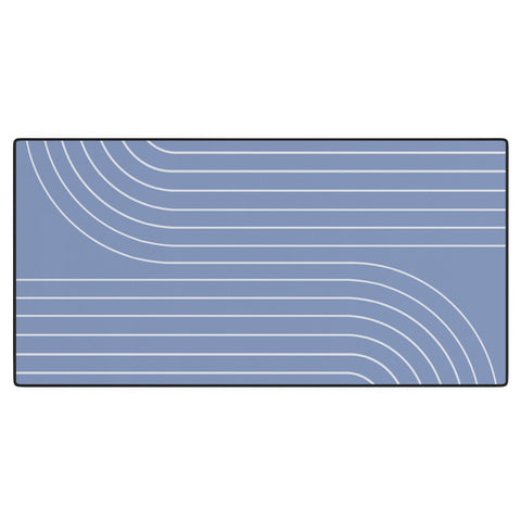 Colour Poems Minimal Line Curvature Blue II Desk Mat
