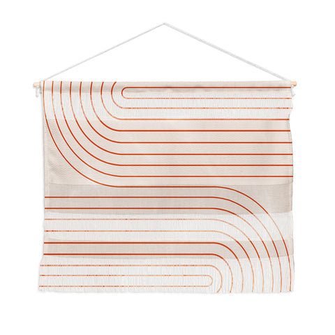 Colour Poems Minimal Line Curvature Coral 2 Wall Hanging Landscape