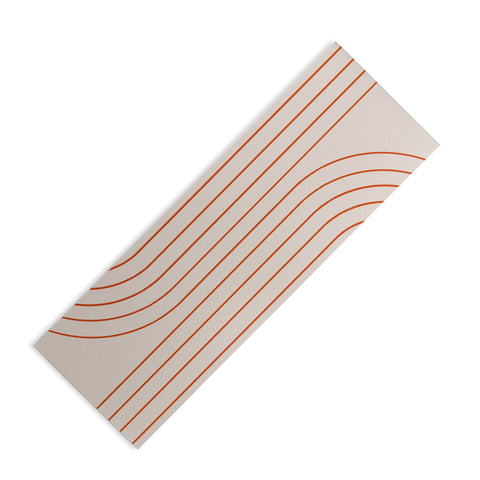 Colour Poems Minimal Line Curvature Coral 2 Yoga Mat
