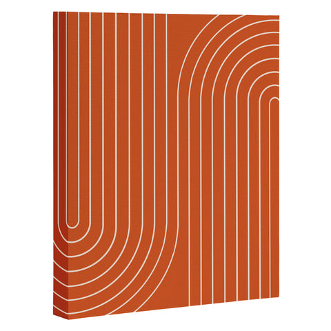 Colour Poems Minimal Line Curvature Coral Art Canvas