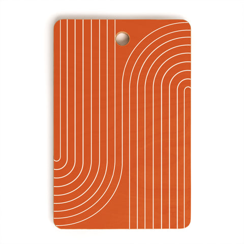 Colour Poems Minimal Line Curvature Coral Cutting Board Rectangle