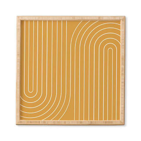 Colour Poems Minimal Line Curvature Gold Framed Wall Art