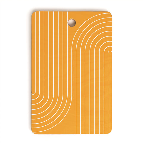 Colour Poems Minimal Line Curvature Gold Cutting Board Rectangle