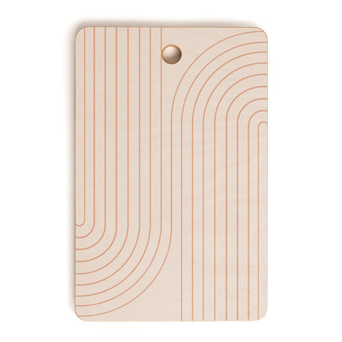 Colour Poems Minimal Line Curvature Natural Cutting Board Rectangle