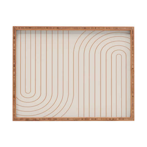 Colour Poems Minimal Line Curvature Natural Rectangular Tray