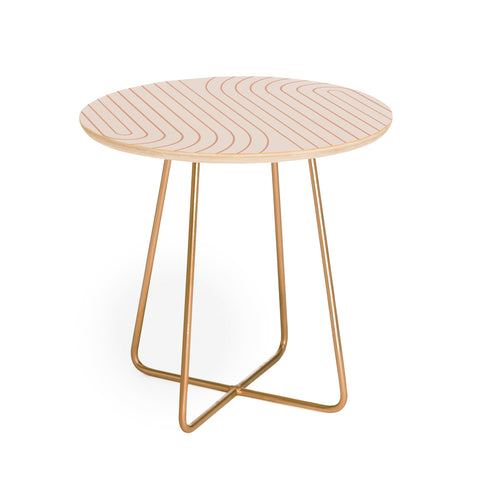 Colour Poems Minimal Line Curvature Natural Round Side Table