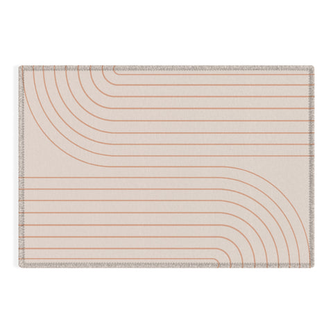 Colour Poems Minimal Line Curvature Natural Outdoor Rug