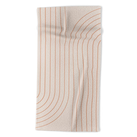 Colour Poems Minimal Line Curvature Natural Beach Towel