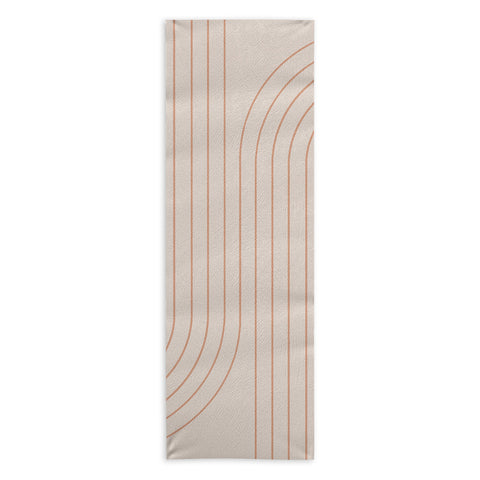 Colour Poems Minimal Line Curvature Natural Yoga Towel