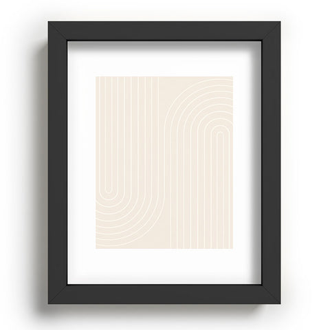 Colour Poems Minimal Line Curvature Off White Recessed Framing Rectangle