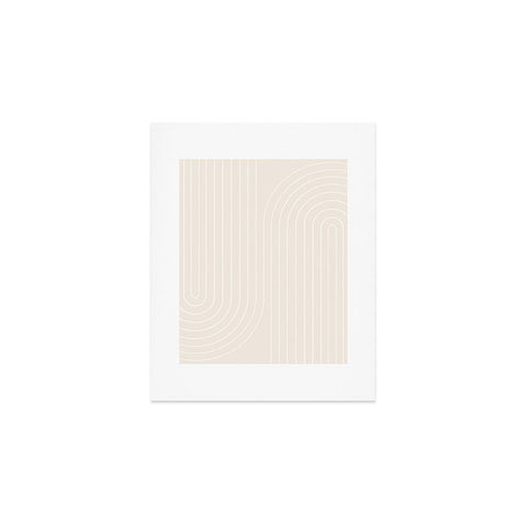 Colour Poems Minimal Line Curvature Off White Art Print