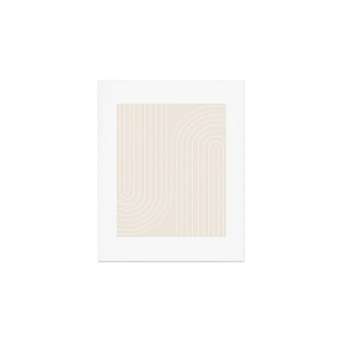 Colour Poems Minimal Line Curvature Off White Art Print