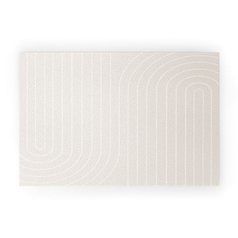 Colour Poems Minimal Line Curvature Off White Welcome Mat