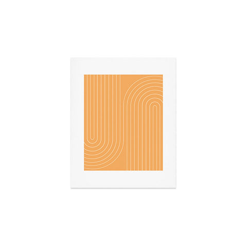 Colour Poems Minimal Line Curvature Orange Art Print
