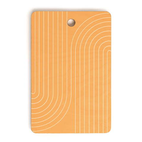 Colour Poems Minimal Line Curvature Orange Cutting Board Rectangle